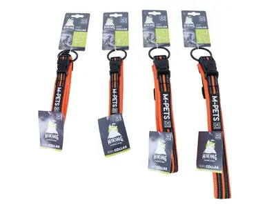 HICKING- Zgarda cu captuseala moale pentru caini, portocaliu &negru XL 10817599