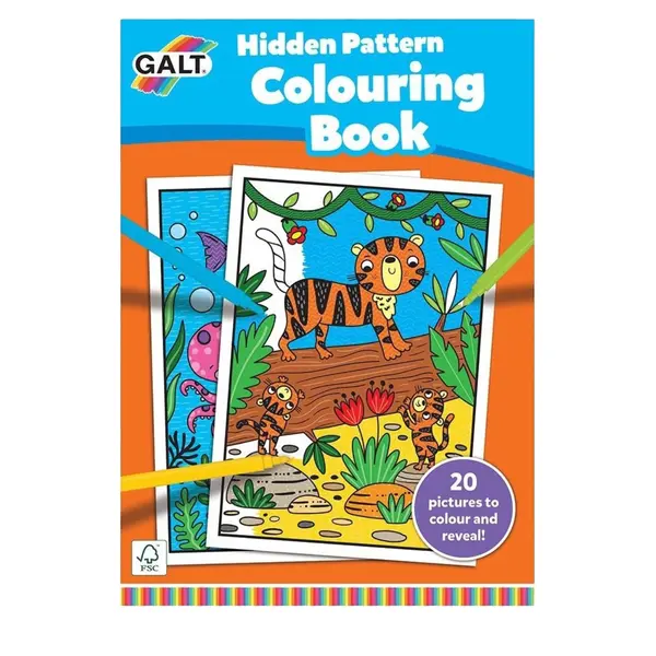 Hidden pattern colouring book
