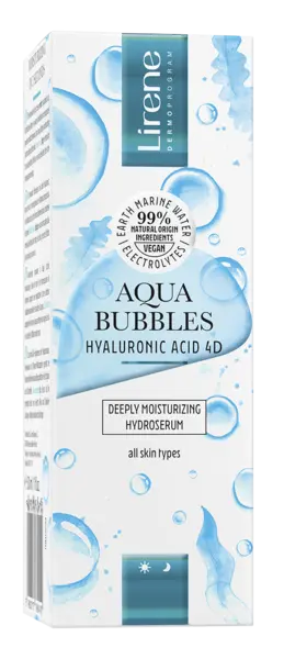 Hidro-ser cu acid hialuronic Aqua Bubbles, 30ml, Lirene