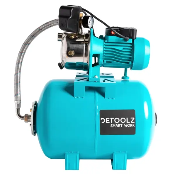 Hidrofor Detoolz 0.75 kW, debit 3300l h, inaltime de pompare 45m, carcasa pompa inox, volum butelie 50 litri