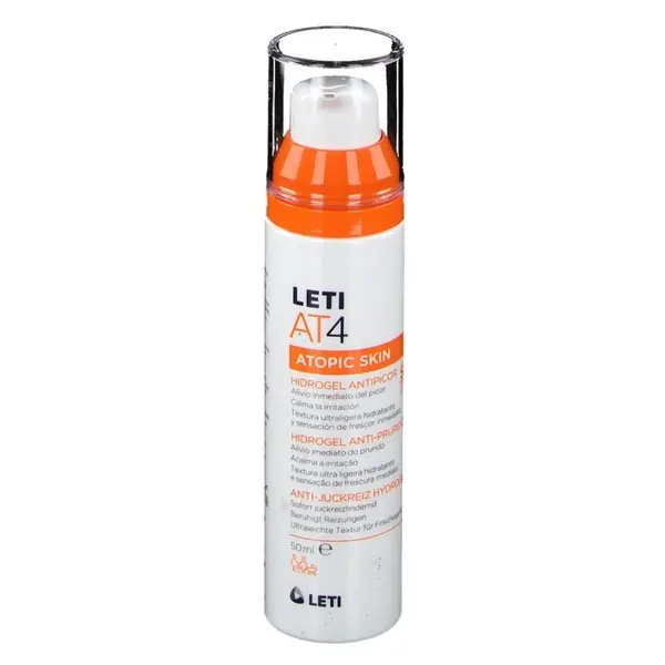 Hidrogel, Leti Pharma, AT4, Reduce Mancarimea si Intareste Bariera Pielli, din Ingrediente Naturale, 50ml