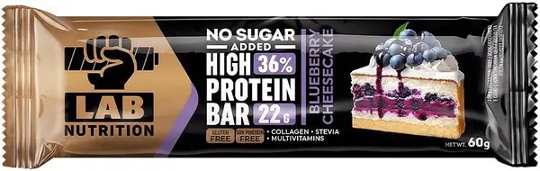High Protein Bar, Blueberry Cheesecake, 60 g, Lab Nutrition