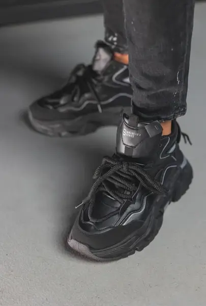 High Top Sneakers Barbati - Black Stealth R10