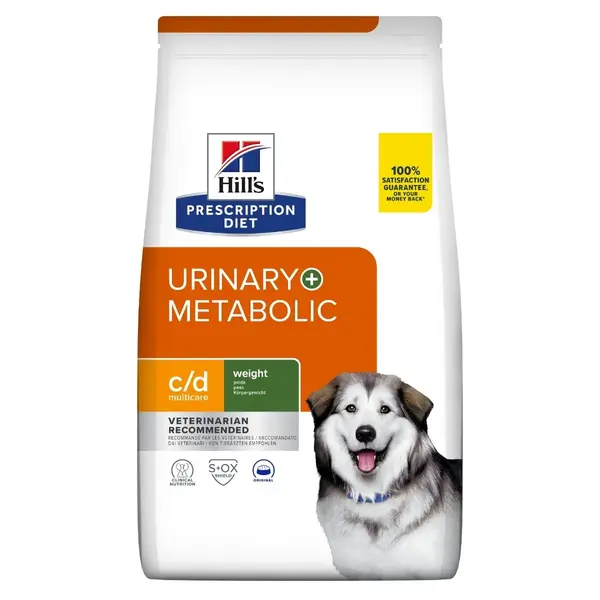 HILL'S Prescription Diet c/d Urinary + Weight Care + Metabolic, Pui, dietă veterinară câini, hrană uscată, afecțiuni urinare și metabolice HILL'S Prescription Diet c/d Urinary + Weight Care + Metabolic, Pui, dietă veterinară câini, hrană uscată, sistem u