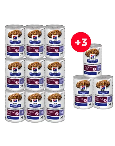 HILL'S Prescription Diet Canine i/d Low Fat 9+3 CADOU hrană dietetică câini, pentru probleme digestive