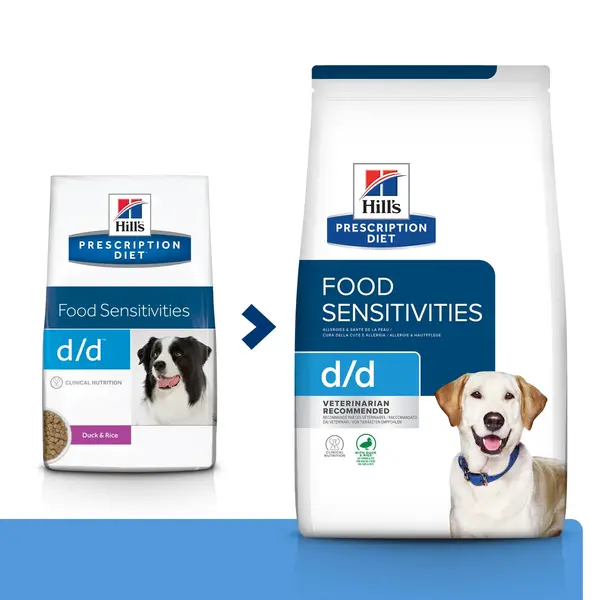 HILL'S Prescription Diet d/d Food Sensitivities, Rață cu Orez, dietă veterinară câini, hrană uscată, sensibilități digestive HILL'S Prescription Diet d/d Food Sensitivities, Rață cu Orez, dietă veterinară câini, hrană uscată, piele & blana, sistem digest