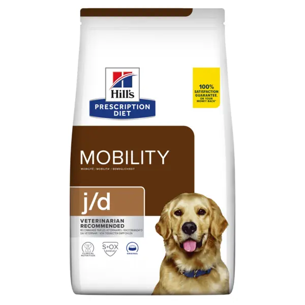 HILL'S Prescription Diet j/d Mobility, Pui, dietă veterinară câini, hrană uscată, afecțiuni articulare HILL'S Prescription Diet j/d Mobility, Pui, dietă veterinară câini, hrană uscată, sistem articular, 12kg