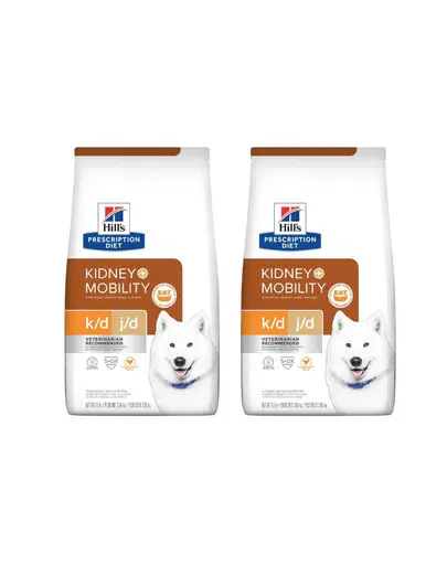 HILL'S Prescription Diet k/d + Kidney and Mobility caini cu afectiuni renale 24 kg (2x12 kg) hrana dietetica