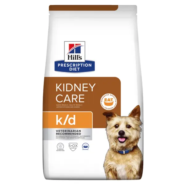 HILL'S Prescription Diet k/d Kidney Care, dietă veterinară câini, hrană uscată, afecțiuni renale HILL'S Prescription Diet k/d Kidney Care, dietă veterinară câini, hrană uscată, sistem renal, 1.5kg