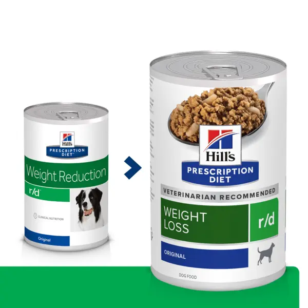 HILL'S Prescription Diet r/d Weight Loss, Pui, dietă veterinară câini, conservă hrană umedă, scădere în greutate, 350g