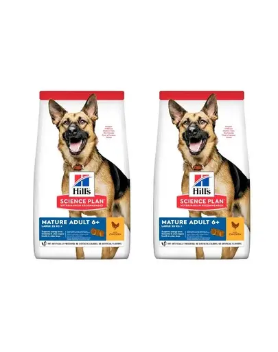 HILL'S Science Plan Canine Mature Adult 6+ Large breed Chicken pentru caini de rasa mare mai in varsta 36 kg (2x18 kg)