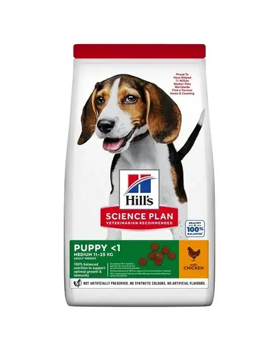 HILL'S Science Plan Canine Puppy Medium Chicken 18 kg Hrana uscata catei de talie medie, cu pui