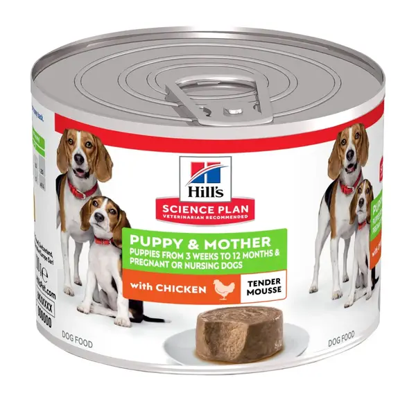 HILL'S Science Plan Puppy & Mother, XS-XL, Pui, conservă hrană umedă câini junior, (mousse), 200g