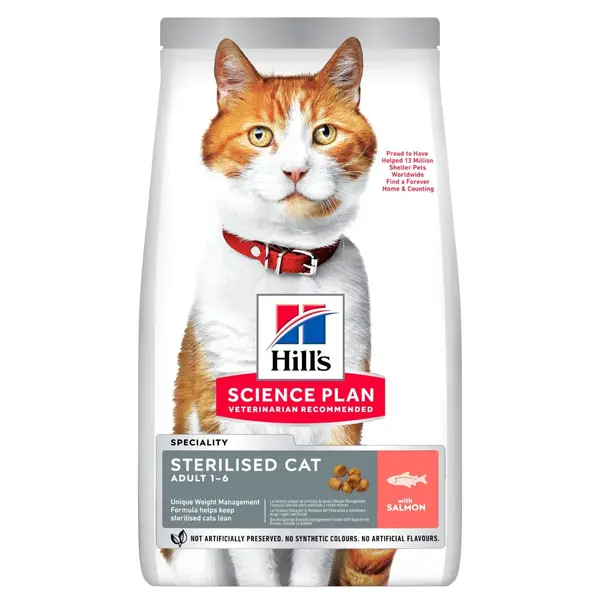 HILL'S Science Plan Sterilised, Somon, hrană uscată pisici sterilizate, 1.5kg
