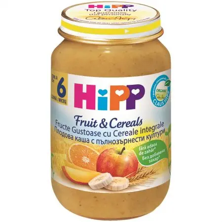 HIPP Fructe & Cereale Fructe gustoase cu cereale integrale 6+ luni 190 g