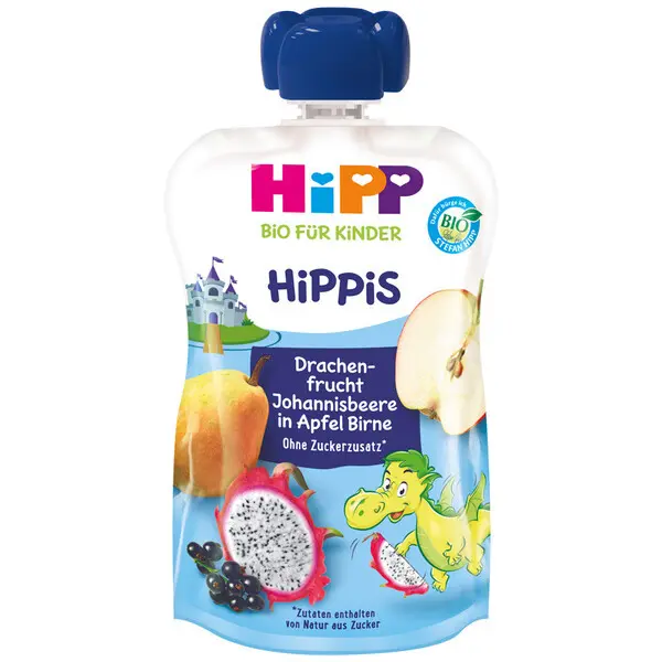 HIPP Hippis fructul dragonului,cocaze,mar,para x100gr