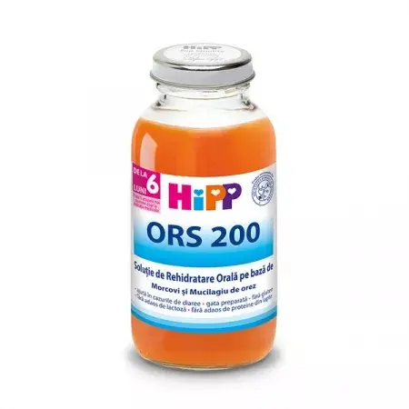 HiPP ORS 200 morcov si orez 200 ml – Rehidratare orala pentru bebelusi +6 luni