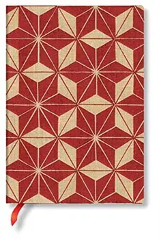 Hishi, Midi Lined Flexi Journal. Flexi softcover, 100 gsm, ribbon marker, memento pouch, book edge printing/***