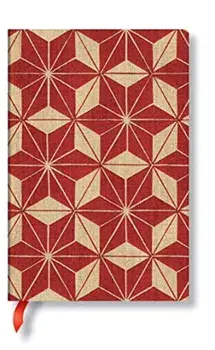Hishi, Mini Lined Flexi Journal. Flexi softcover, 80 gsm, ribbon marker, memento pouch, book edge printing/***
