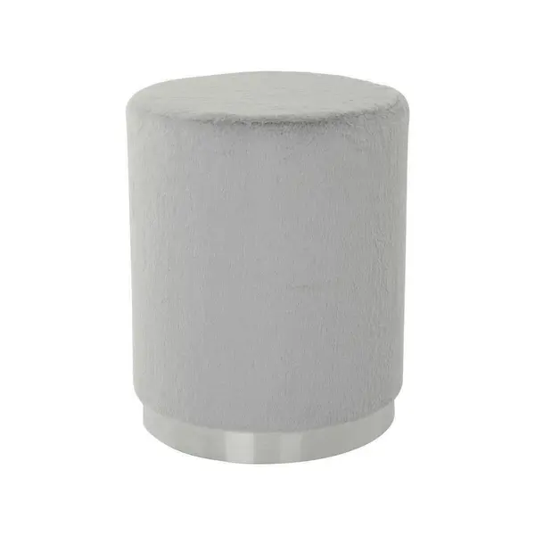 Hocker din plastic, gri deschis