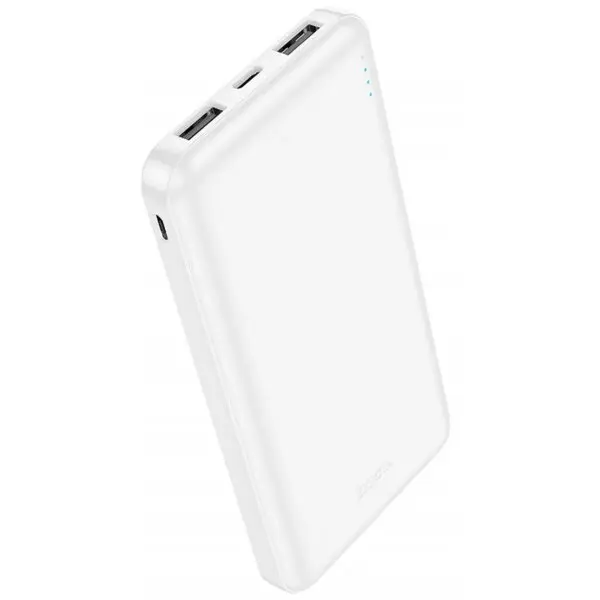 HOCO Baterie Externa HOCO J100, 10000mAh, 10W, 2 x USB-A, Alba