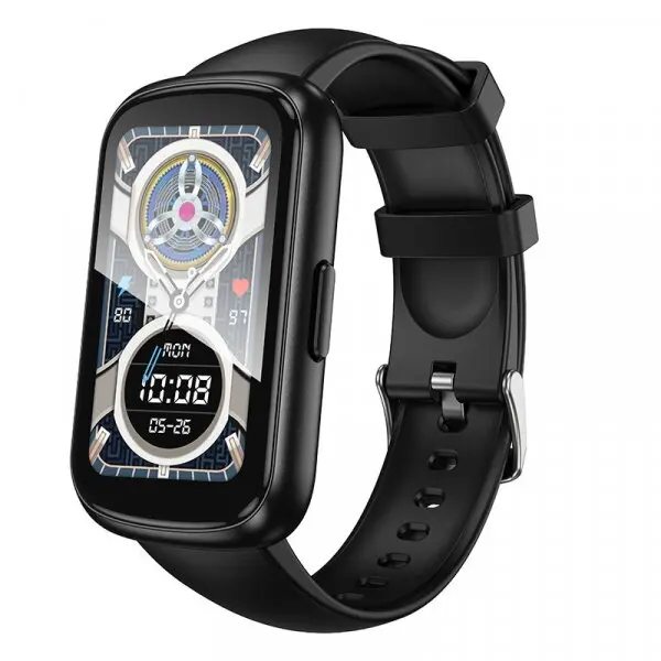 HOCO Bratara Fitness HOCO Y25, Ecran 1.47, Bluetooth, Procesor JL 7012F5, 64MB RAM, IP68, Negru