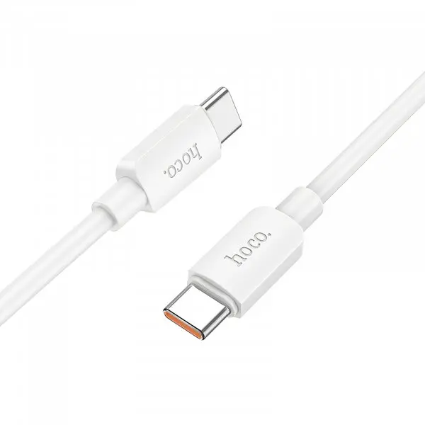 HOCO Cablu Date si Incarcare USB-C - USB-C HOCO X96, 100W, 1m, Alb