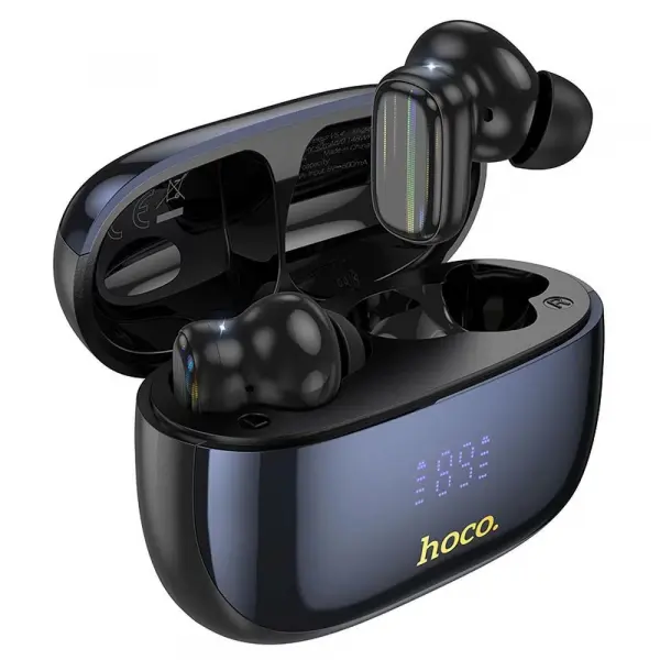 HOCO Casti True Wireless HOCO EQ20, Bluetooth, ANC, MultiPoint, Negru
