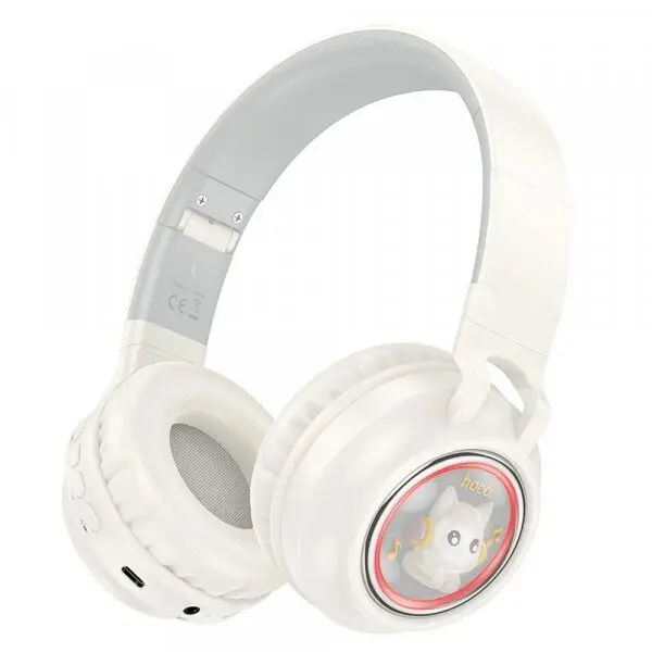 HOCO Handsfree Bluetooth HOCO W50 Kids Cute Cat, A2DP, Alb