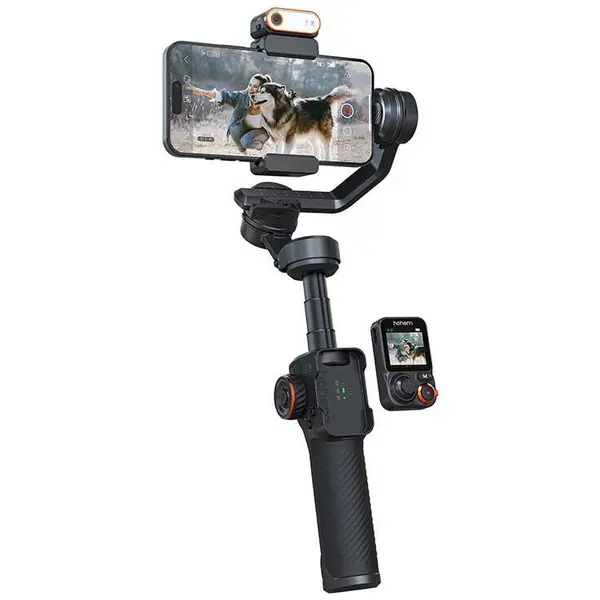 HOHEM Stabilizator de ecran cu telecomanda cu lampa OLED pentru telefonul Smartphone, Hohem iSteady M7