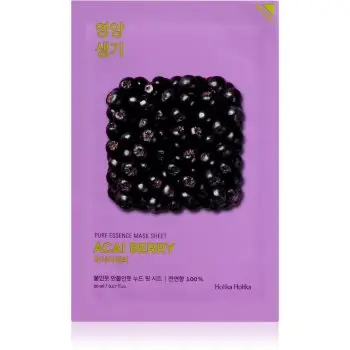Holika Holika Pure Essence Acai Berry mască textilă exfoliantă