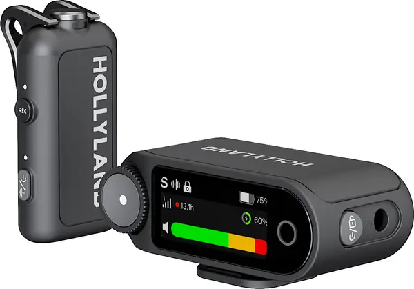 Hollyland LARK MAX 2 Solo Lavaliera Wireless, Inregistrare 32-bit Float, FocalClear AI, Raza 340m, Receiver Camera RX