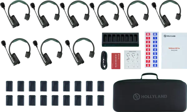 Hollyland Solidcom SE Pro- 9 Person Noise Cancelling Headset Intercom
