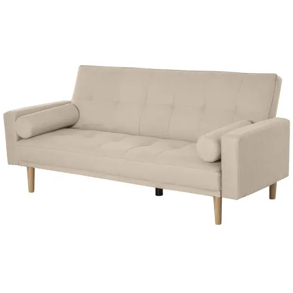 HOMCOM 2-in-1 canapea extensibila 3 locuri, 186 x 84 x 85cm | Aosom Romania