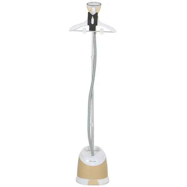 HOMCOM Aparat de Călcat Vertical cu Rezervor de Apă de 1,8l și Înălțime Reglabilă, 32x32x32 cm, Auriu | Aosom Romania