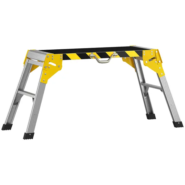 HOMCOM Banc de lucru pliant, banc de strângere din aluminiu, masă de lucru robustă cu mâner, design antiderapant, argintiu | Aosom Romania