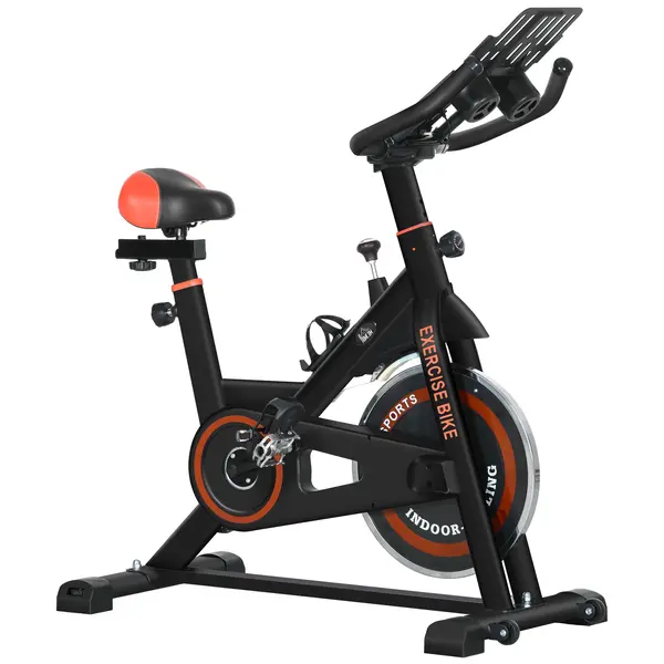 HOMCOM Bicicletă Fitness Volant Reglabil Alb | Aosom Romania