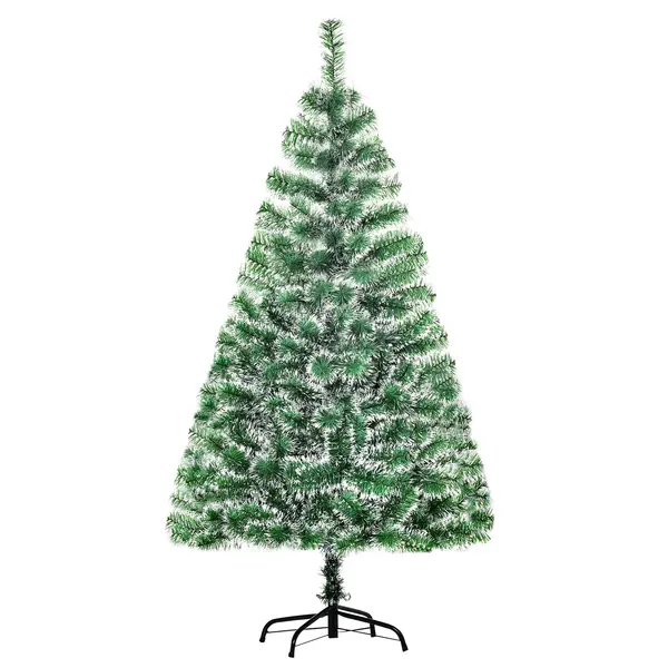HOMCOM Brad Artificial de Crăciun cu 416 Crengi, Brad de Crăciun din PET cu Bază Metalică, Ø75x150 cm, Verde | Aosom Romania