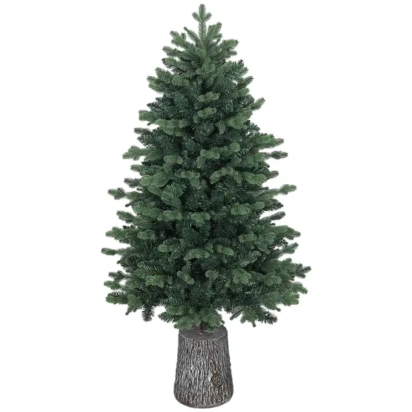 HOMCOM Brad Artificial de Crăciun cu 994 Crengi, Brad de Crăciun Realist cu Bază din Rășină, 85x150 cm, Verde | Aosom Romania