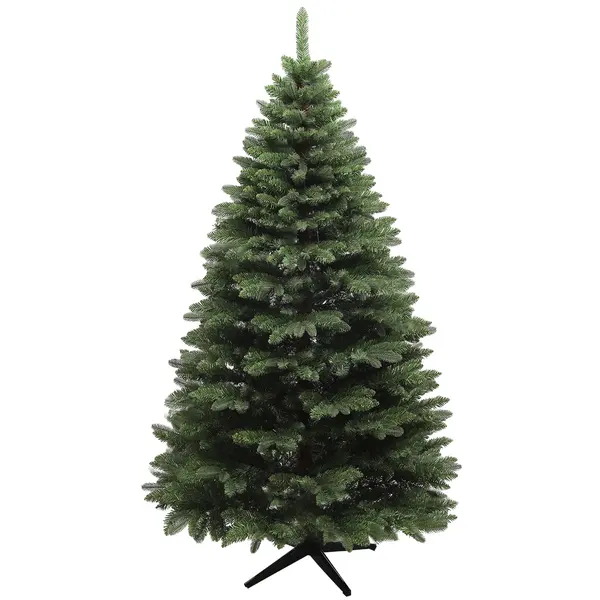 HOMCOM Brad de Crăciun Artificial cu 1050 Crengi Ignifuge, Pom de Crăciun Realist în Formă de Pin, Ø120x180 cm, Verde | Aosom Romania
