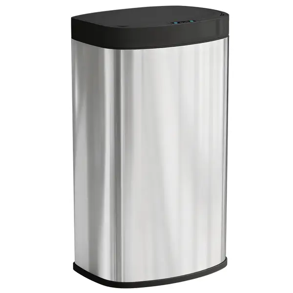HOMCOM Coș bucătărie automat 55L din oțel inoxidabil, coș cu capac cu închidere lină, 38x28,5x69cm, argintiu | Aosom Romania