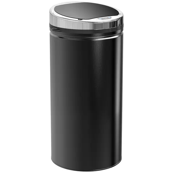 HOMCOM Coș de gunoi automat de 50L cu senzor infraroșu, din oțel și plastic, 30.5x30.5x81.5cm | Aosom Romania