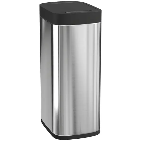 HOMCOM Coș de gunoi automat pentru bucătărie 50 L, coș cu senzor de mișcare, funcționează pe baterii, 26,5x35,5x68 cm, argintiu | Aosom Romania