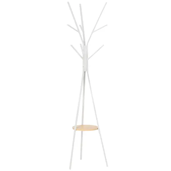 HOMCOM cuier vertical, design modern, 45x45x180cm, alb | Aosom Romania