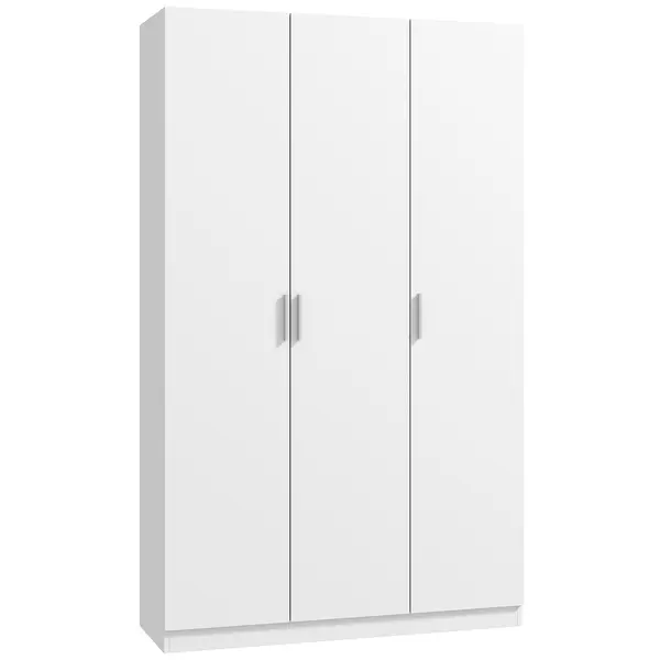 HOMCOM Dulap cu Rafturi Reglabile și Uși cu Închidere Lentă pentru Dormitor, Alb | Aosom Romania