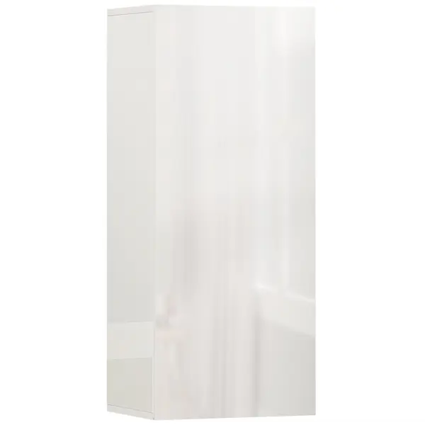 HOMCOM Dulap de Baie Suspendat cu Ușă Fără Mâner, 2 Rafturi Reglabile din Sticlă, Mobilier Suspendat Multifuncțional, 30x23,4x71,2 cm, Alb Lucios | Aosom Romania
