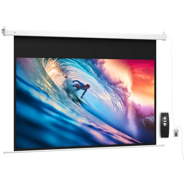 Homcom Ecran Proiector 100” – Montaj Pe Perete sau Tavan | Aosom Romania