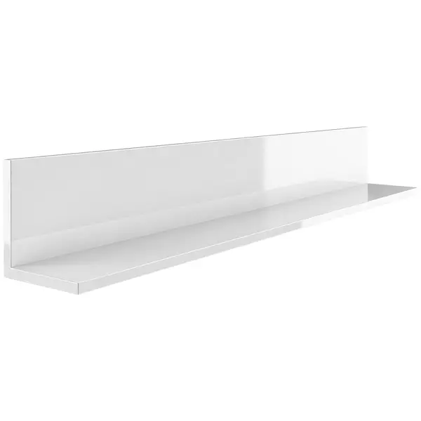 HOMCOM Etajeră de Perete pentru Living și Dormitor, Grosime 1,5 cm, Raft Suspendat din Lemn, 127x12x18 cm, Alb Lucios | Aosom Romania