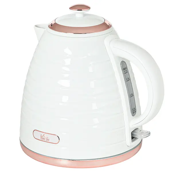 HOMCOM Fierbător electric, 1,7L, 2,2kW, funcție de fierbere rapidă cu filtru anti-calcar detașabil și lavabil | Aosom Romania