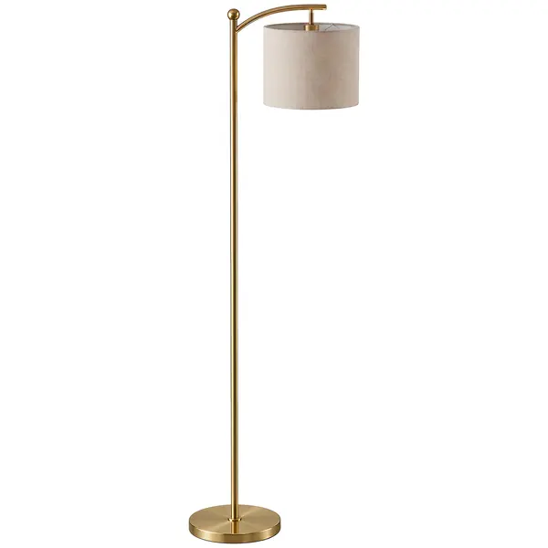 HOMCOM Lampadar LED cu Telecomandă, Lumină Reglabilă în 11 Temperaturi de Culoare și 11 Niveluri de Luminozitate, Auriu | Aosom Romania